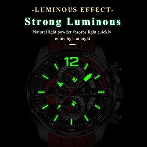 <span class=keywords><strong>Reloj</strong></span> Cronógrafo Poedagar 898 para Hombre, <span class=keywords><strong>Reloj</strong></span> de Cuarzo Deportivo con Correa de Silicona, <span class=keywords><strong>Reloj</strong></span> de Pulsera Luminoso a Prueba de Agua para Hombre - Product Image 3