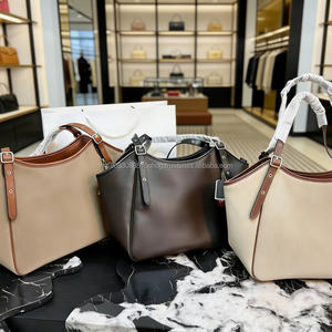 Wholesale Women's Luxury Design New York Style Canvas Large Capacity <b>Tote</b> Handbag Designer Bags for Women Sac Pour Femme Leather - Product Image 3