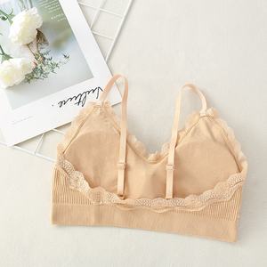 4075 ventas al por mayor Push up mujeres Bralette sin costuras transpirable Yoga deporte Floral encaje sin costuras sujetador acolchado extraíble sin alambre sujetador - Product Image 2