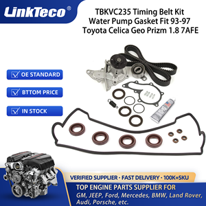 Linkteco Kit de courroie de distribution joint de pompe à eau pour Toyota Corolla Celica <span class=keywords><strong>Geo</strong></span> Prizm 7AFE 1.8L 1993-1997 TBKWP235 VS50440R TBKVC235 - Product Image 2