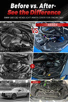غطاء محرك من ألياف الكربون الجاف من بيرفيبل لسيارات BMW M4 G82 وM3 G80، حامل كربوني، غطاء زخرفي بديل لغطاء المحرك