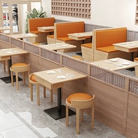 Vente en gros OEM ODM de mobilier commercial durable pour restaurants, bars, cafés, traiteurs : ensemble de banquettes modulaires, tables et chaises de salle à manger