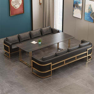 Salle de réception Zone de négociation Cabine de réception Bar Musique Restaurant Studio Table à manger et chaises modernes avec cheveux de sable - Product Image 3