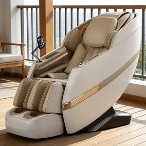 Silla de Masaje Profesional de Cuerpo Completo con Detección Cardíaca, Vibración de Gravedad Cero, Cuero ABS+PU, Audífonos, Shiatsu 4D, Bienestar - Product Image 6