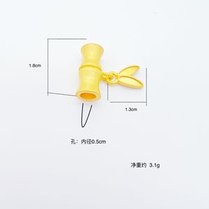 Bamboo Shaped Matte Gold Alloy Jewelry Pendant 17.5mm DIY Findings For Necklace Bracelet Accessories - Product Image 2