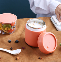 Boîte à lunch Bento en acier inoxydable modulaire à 2 couches étanche pour enfants et adultes avec récipient transparent