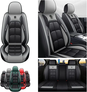Fundas de Asiento de <span class=keywords><strong>Coche</strong></span> Universales de Cuero de Lujo, Juego Completo, Venta Directa de Fábrica YLC, Accesorios Interiores - Product Image 4