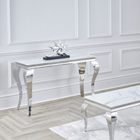 Console moderne en acier inoxydable CT01, table de console étroite pour couloir, entrée, salon, meubles de salon