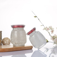 Bocaux en verre transparent de haute qualité, vides et scellés, de 80 ml, 120 ml, 180 ml, 360 ml, pour confiture, nid d'oiseau, pudding, miel, en portions.