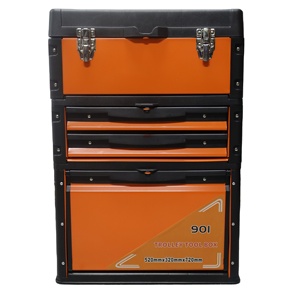 Công cụ trường hợp nhà Để Xe Hội Thảo tổ chức xách tay thép và nhựa <span class=keywords><strong>Stackable</strong></span> Cán Thẳng đứng xe đẩy hộp công cụ - Product Image 1