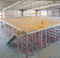 Solutions de plancher de mezzanine de stockage haute densité, système de rayonnage multi-niveaux, rayonnage de mezzanine de stockage industriel en acier