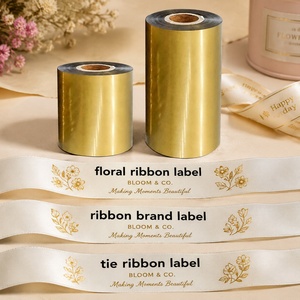 Cinta de Raso Dorada para Transferencia Térmica, 110 mm x 300 m, Cinta de Resina Lavable para Impresora, para Cajas de Regalo, Impresión de Etiquetas Textiles - Product Image 6