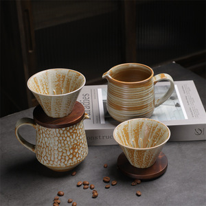 Ensemble de cafetière rétro en céramique écologique avec filtre pour café filtre - Product Image 3