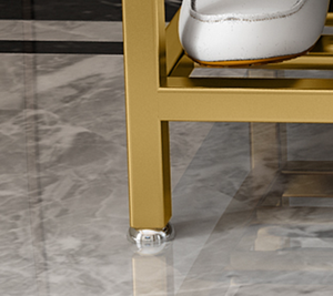 Sgabello Moderno <span class=keywords><strong>in</strong></span> Velluto con Gambe <span class=keywords><strong>in</strong></span> Metallo, Design Classico, Pouf Lungo per Cambiarsi le Scarpe, per Divano e Letto - Product Image 6