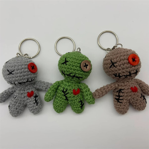 Mignonne Petite Poupée Vaudou Porte-clés Halloween Porte-clés Crochet Porte-clés Mini Poupée Vaudou - Product Image 1