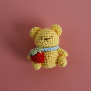 Exquis pendentif ours rose en peluche, <span class=keywords><strong>mini</strong></span> porte-clés en <span class=keywords><strong>laine</strong></span> tricotée à la main, petit ours en peluche fait main - Product Image 6