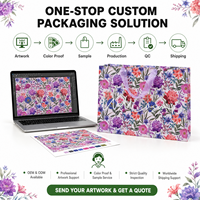 Sac en papier floral personnalisable et biodégradable RUIXIN, impression couleur CMYK/estampage à chaud, finition mate, poignées en ruban, logo, bougie