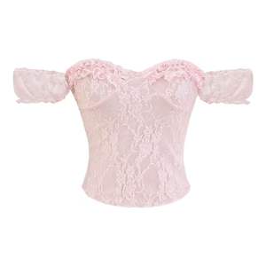 Haut en dentelle asymétrique pour femme, respirant, décontracté, printemps/été, sexy, ajouré, amincissant, rétro, style séduction, couleur châtain - Product Image 4