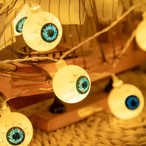 ハロウィーンの雰囲気の装飾アイライトストリング恐ろしい面白いバッテリーボックスLEDライトストリング屋内カラフルライト