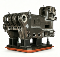 Boîtier de traction droit robuste de grande taille, usiné sur mesure en acier CNC, pour pièces de machines de construction et minières