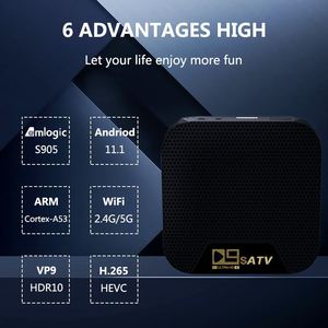 Boîtier <span class=keywords><strong>TV</strong></span> intelligent 2023 <span class=keywords><strong>ATV</strong></span> Box 4K HDR Android 11 Amlogic S905 Wifi double bande Télécommande vocale 2 Go de RAM 8 Go de ROM avec Google Play <span class=keywords><strong>YouTube</strong></span> - Product Image 5