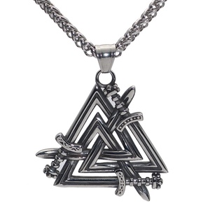 จี้ดาบไวกิ้ง Valknut Swords mmmonen mjonir สแตนเลสสตีลโบราณจี้ดาบต่อต้านปีศาจจี้หัวลูกศรจี้ - Product Image 2