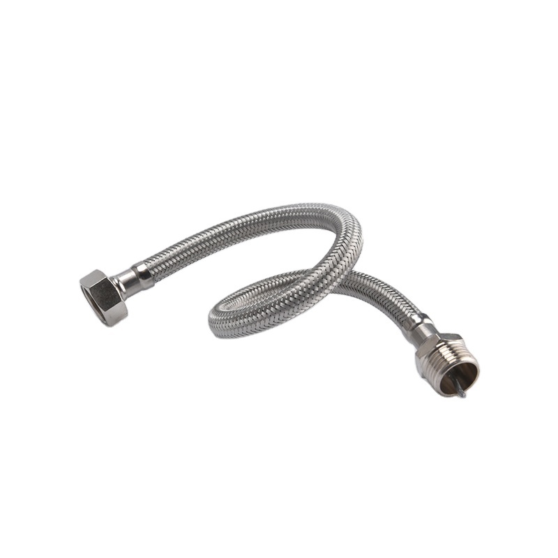 Professionnel Argent Standard Fil En Acier Inoxydable Tressé Tuyau Flexible D'eau