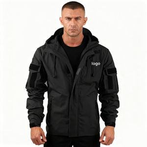 Veste coupe-vent matelassée réversible en polyester-coton fin, imperméable, avec impression en relief sur toile, pour le sport, la pêche et la moto - Product Image 1