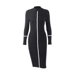 2020 automne et <span class=keywords><strong>hiver</strong></span> nouvelle Offre Spéciale européenne et américaine femmes à manches longues mince paquet hanche <span class=keywords><strong>mi</strong></span>-<span class=keywords><strong>longue</strong></span> <span class=keywords><strong>robe</strong></span> en gros - Product Image 4