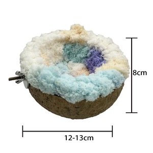 Maisonnette populaire et sûre en noix <span class=keywords><strong>de</strong></span> coco naturelle pour hamsters, installation facile, cachette, nid douillet, lit <span class=keywords><strong>de</strong></span> repos pour petits animaux, hamsters, écureuils - Product Image 5