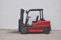 Chariot élévateur électrique AC robuste HZHI CPD 3 tonnes avec batterie lithium-ion, pneus pleins, mât renforcé, essieu motric, bornes de connexion en acier