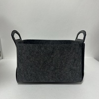 Panier de rangement rectangulaire pliable en feutre non tissé, durable et écologique, avec poignée, pour vêtements et linge, en boîte, promotionnel