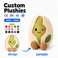 Peluche Avocat Personnalisée Fabricant OEM ODM Mignonne Poupée Fruit en Peluche Douce Personnalisable Service Faible MOQ