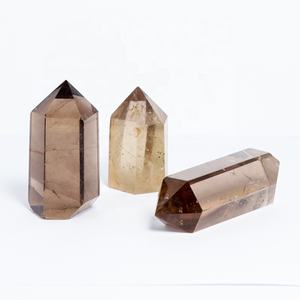 หินคริสตัลบำบัดกึ่งมีค่าสโมกกี้ควอตซ์จุด<span class=keywords><strong>หอ</strong></span>คอยไม้กายสิทธิ์สำหรับตกแต่งบ้าน - Product Image 3