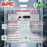 APC SMC1000I2U-CH 230V Fase Tunggal 1000VA/600W 2U Rak Sumber Daya Tanpa Interupsi MCSurge Guard untuk Router Jaringan Inti