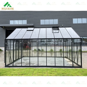 Serre de jardin en aluminium avec verre trempé, revêtement poudré, imperméable et anti-rongeurs, serre moderne - Product Image 4