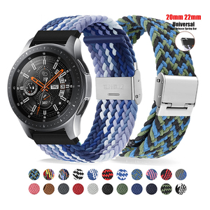 <span class=keywords><strong>Bracelet</strong></span> en Nylon tressé Tschick 20/22mm pour <span class=keywords><strong>Huawei</strong></span> <span class=keywords><strong>Watch</strong></span> <span class=keywords><strong>3</strong></span> <span class=keywords><strong>Pro</strong></span>/<span class=keywords><strong>GT</strong></span> 2 46mm, <span class=keywords><strong>Bracelet</strong></span> élastique réglable pour Samsung <span class=keywords><strong>Watch</strong></span> <span class=keywords><strong>3</strong></span> 45mm - Product Image 1