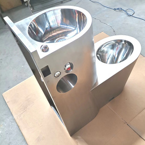 Inodoro de una pieza de acero inoxidable Changwang con lavabo para prisión y centro de detención, material 304 - Product Image 3
