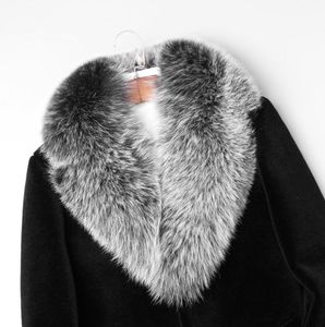 <span class=keywords><strong>Manteau</strong></span> <span class=keywords><strong>long</strong></span> épais en fourrure pour <span class=keywords><strong>homme</strong></span>, noir, gris argenté, manteaux longs - Product Image 5