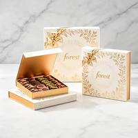 Luxe Eid Mubarak cadeaudoos voor Ramadan & Diwali - Luxe papieren verpakkingsinzetstukken met dadels, baklava, gedroogd fruit & gemengd assortiment