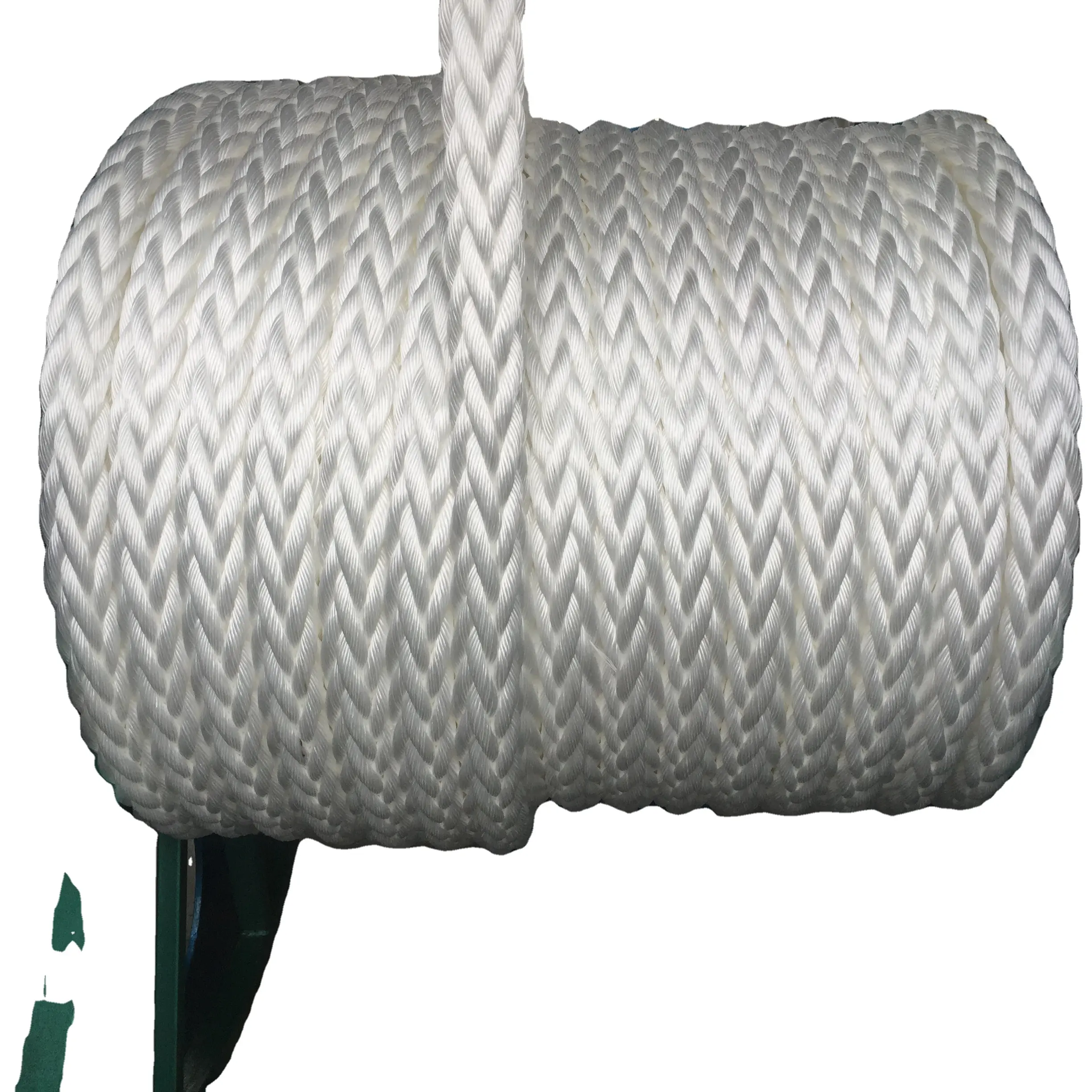 Cor branca corda de amarração de poliéster para navios corda de poliéster de 12 fios
