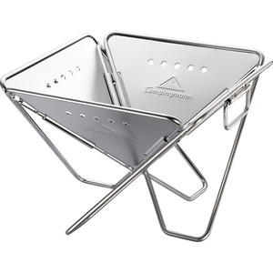 Barbecue d'extérieur en acier inoxydable Koman, four à charbon en acier 304, barbecue de camping, équipement de grillade léger et portable - Product Image 3