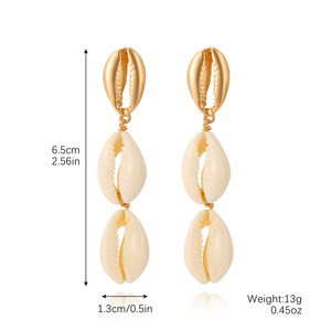 Boucles d'oreilles océan boucles d'oreilles coquille de pierre naturelle ensemble boucles d'oreilles coquille perle - Product Image 5
