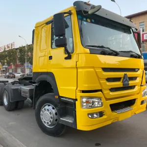 Nieuwe Banden Gebruikt Howo 6X4 Tractor Vrachtwagens Met Originele Machine