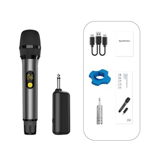 Microphone sans fil rechargeable à bande de U à fréquence réglable Microphone <span class=keywords><strong>pratique</strong></span> exquis de vente chaude - Product Image 5