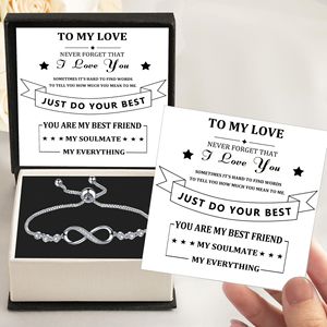Cross-Border for Best-Selling Number Infinite Love Iron Electroplated <strong>Bracelet</strong> Women's Simple Gift for Mom <strong>Daughter</strong> Wife - Product Image 4