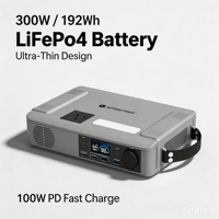 Centrale Électrique Portable Professionnelle 300W LiFePO4, Générateur Solaire à Onde Sinusoïdale Pure, pour Camping Extérieur, Vente Chaude Premium
