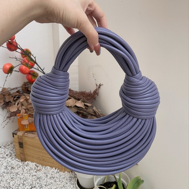 Trendy Luxury Designer Handbags Hand Woven Noodle Bags Genuine Leather Hobo Hand Bag Rope Knotted Pulled Bread Women Fashion Bag