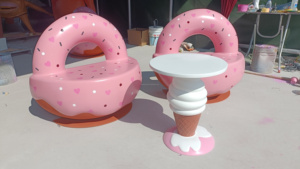 Y338 Factory-made Hippopotamus Animal Themed Creative Fiberglass Chairs Art <b>Sofa</b> Durable Weatherproof Eco-Friendly School Park - Product Image 5