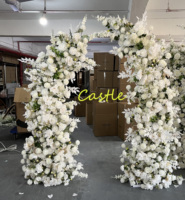FAR026 Fleurs d'Arche de Mariage Arrangement Floral Artificiel en Corne pour Toile de Fond d'Arche en Soie pour Décoration d'Événements de Mariage